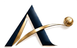 AZZU 3D Logo Emblem with Golden Cricket Ball